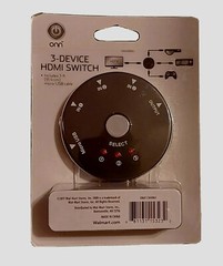 Brand New onn ONA17AV003 3-device HDMI Switch, Resolutions Up to 1080P