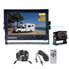 9″ IPS DVR LCD Monitor + 8 IR LED 1080P Backup Rear View Camera RV Camper 5m/15m