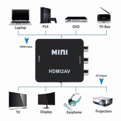 HDMI To RCA AV Adapter Converter Cable CVBS 3RCA 1080P Composite Video Audio