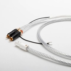 6feet Silver Plated Tonearm Cable 5Pin DIN to RCA Phono Cable with Ground Line