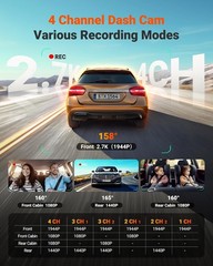 Vantrue Nexus 5S (N5S) 360 Degree WiFi Dashcam GPS LTE Support 1TB Support