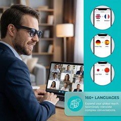 AI Smart Glasses with Camera Bluetooth Open-Ear Audio Video Recording Sunglasses