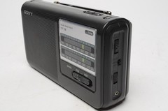 Sony ICF-38 Portable AM/FM Radio 2 Band AC or Battery Tested See Video