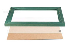 Rustic Wooden Picture Frame 11×14-100% Natural Solid Eco Distressed Green