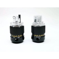 1Set Pure Copper Rhodium Hifi US AC Power Plug IEC Connector