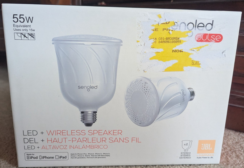 NEW IN BOX 2 Pack JBL Sengled Pulse Master Satellite Light Bulb and Speaker