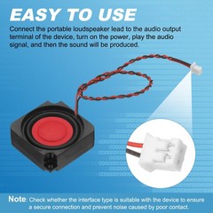 2W 8Ω Mini Speaker, 4PCS Full-Range Portable Micro Loudspeaker, Black Red
