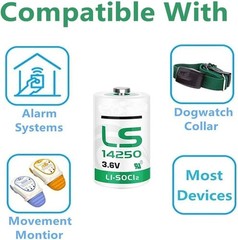 10 PACK LS14250 3.6V 1/2 AA Alternative Battery 1200mAh replace for LS 14250