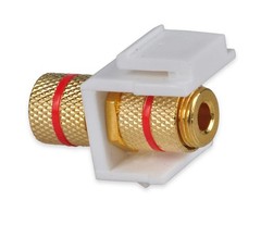 Speaker Post Snap-in Banana Keystone Jack – White, 10pcs