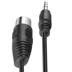 Din 8 Pin Din MIDI Male Plug To 3.5mm Mini Male Stereo Jack Audio Adapter Cable