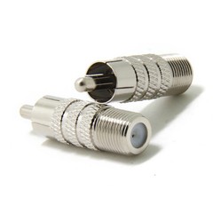 F-Type Female to RCA Male Connector Plug Jack Coaxial Cable TV Adapter RF Lot