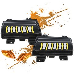 Smoke Lens LED Turn Signals Lights & Side Marker For 2018-2025 Jeep Wrangler JL