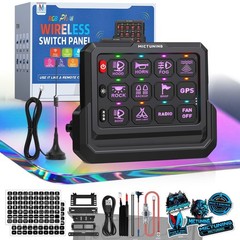 4/6/8/12 Gang Wireless Switch Panel 12V 24V Car Switch Circuit Control Relay Box