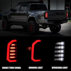 2016-2022 for Toyota Tacoma Smoked LED Tail Lights – Compatible Replacement