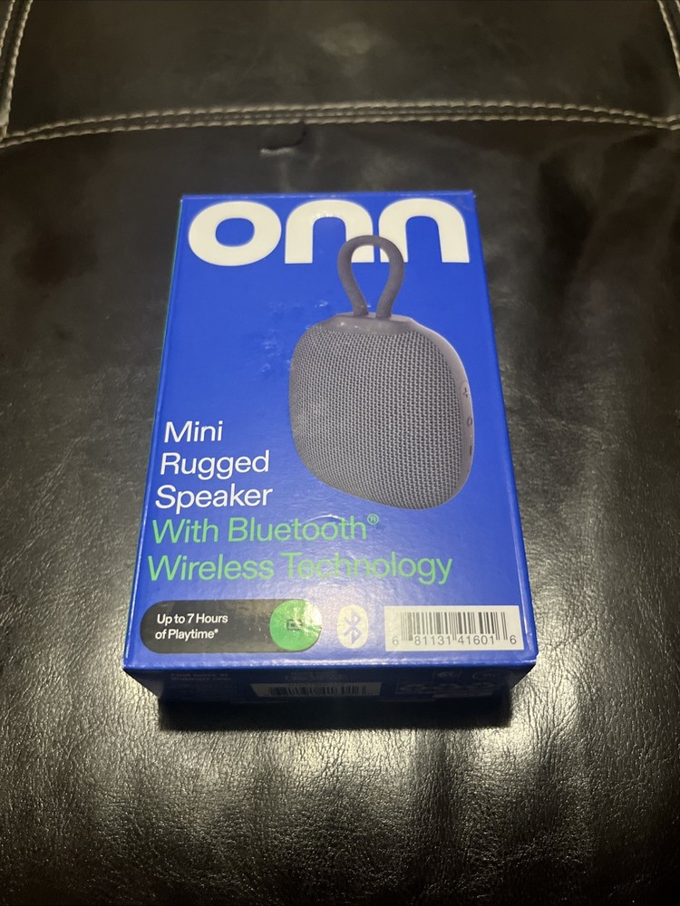 Groove Onn Mini Rugged Speaker Bluetooth Wireless IPX5 Grey