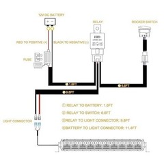 Wiring Harness 1 Lead Lighting LED Light Bar Wiring Harness Kit Style: 1 Lead