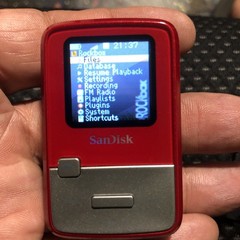 SanDisk Sansa Clip Zip 4GB Rockbox SDMX22 FM MP3 Player Installed With 32 Gig SD