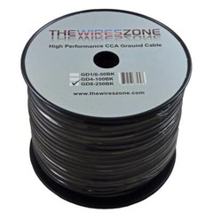 8 Gauge 250 Feet High Performance Flexi Amp Power/Ground Cable 8 AWG Wire Black