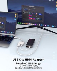 USB C to HDMI Adapter for iPhone 17/16/15 to TV, Type C Digital AV HDMI Adapter