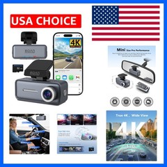 4K Mini Dash Cam Front，Front Dash Camera for Cars，WiFi Car Camera with Voice …