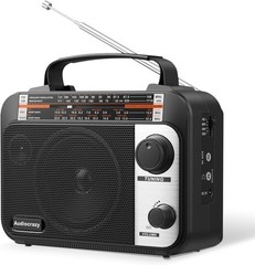Multi-Band AM/FM/SW1-2 Radio Transistor AC or Battery Operated Black