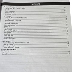 Panasonic Microwave Oven Owner’s Manual, Household Use, Model No. NN-SC668S