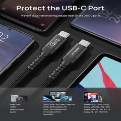 USB3.2 Gen2 20Gbps Cable USB C 100W Fast Charging for Galaxy iPhone 15 5K