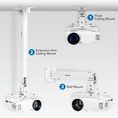 Mount-It! Wall or Ceiling Projector Mount , White