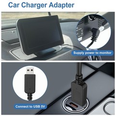 USB to DC Car Charger Cable for Furrion FOS07TADS Vision S Monitor Power Supply