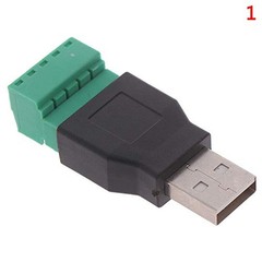 2 Pack Usb 2.0 Plug Replacement 5pin Solderless Screw On Type Usb Terminal Block