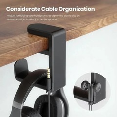Under Desk Headphone Stand 360 Rotating Gaming Headset Holder Adjustable Clamp