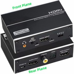 EARC HDMI 2.0 Audio Extractor 4K HDR 1 In 1 Out HDMI Splitter Audio Converter