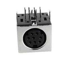 uxcell 5 Pcs Replaceable S-Video 8 Pin PCB Mounted Mini Din Sockets