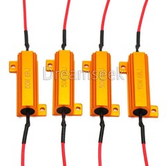 4X 50W 6ohm LOAD RESISTOR FIX LED LIGHT BULB ERROR FAST HYPER FLASH TURN SIGNAL