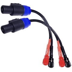 CNCESS CESS-089 Speakon Plug to Female Banana Jack Speaker 6 inches, Blue