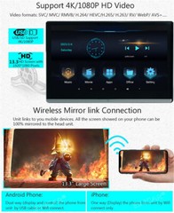 13.3in Car Headrest Monitor Bluetooth WIFI For Rear Seat Entertainment System