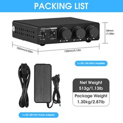 Mini TPA3255 Digital Amplifier Stereo Class D Power Amp for Home Turntables 300W