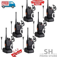 Walkie Talkie Long Range 50 Mile Two Way Radio Charge Waterproof 6 / 10 Pack Set