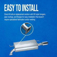 Quiet-Flow 50065 Direct Fit Exhaust Muffler Assembly 2.5″ Inlet (ID) 2.25″ Outle