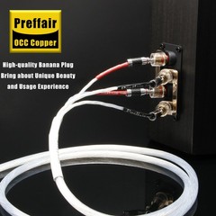 Preffair Professional Grade OCC Copper 25AWG Banana Cable 8mmOD Silent Operation