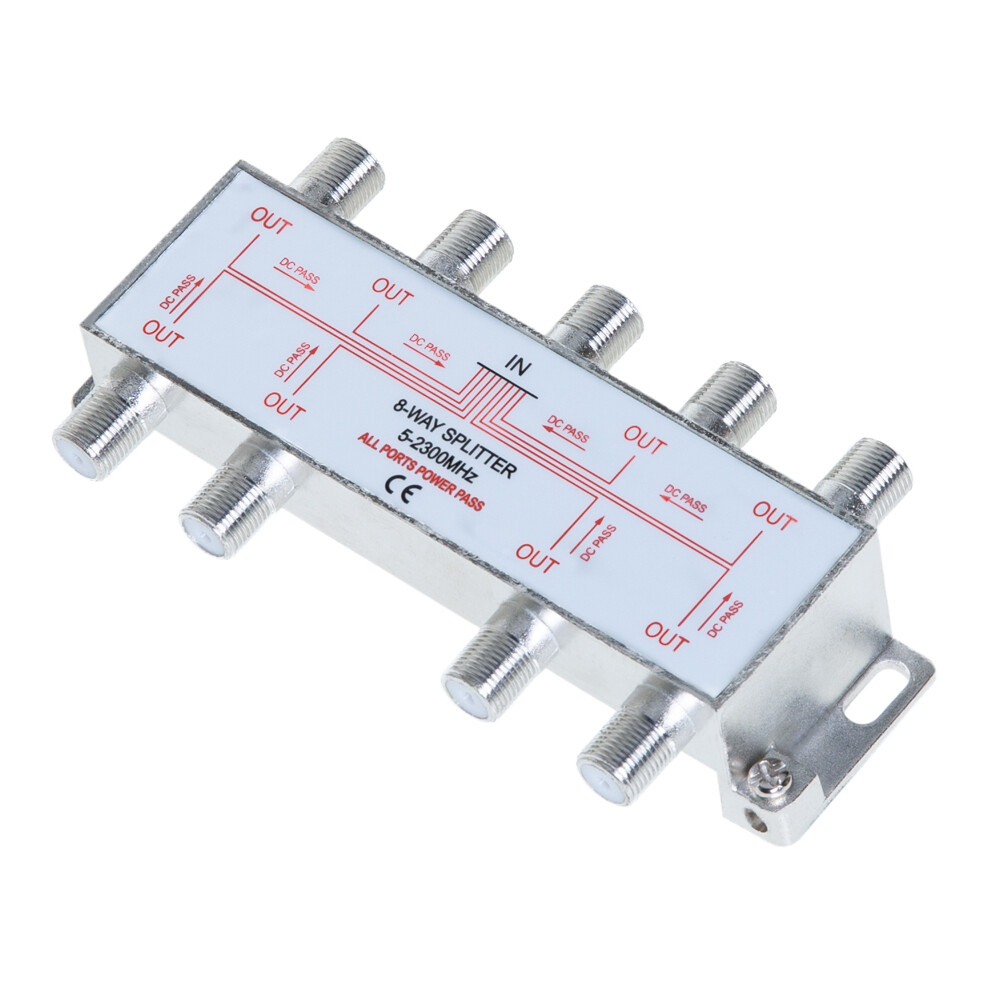 8-Way Coaxial Cable Splitter 5-2300 MHz for RG6 RG59 TV Antenna Multi-Pack LOT
