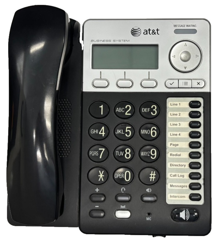 AT&T Syn248 SB35020 Black 4-Line Deskset Phone – Excellent Condition – Used