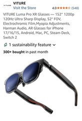 VITURE Luma Pro XR Glasses – 152” 1200p Ultra Sharp Display, 1000 Nits, 52° FOV