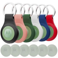 [6 Pack] for Moto Tag Holder Case with Black/Pink/Green/White/Blue/Red