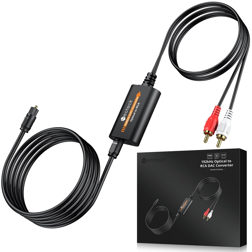 Neoteck Optical to RCA Converter (RCA Male Output)