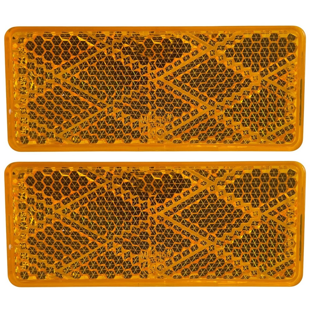 [ALL STAR TRUCK PARTS] 3-1/8″ Rectangular Stick On Reflector – Trailers, Trucks,