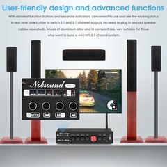 Nobsound M5.1 HiFi 5.1 Channel Digital Amplifier w/ Bluetooth/COAX/OPT/USB Amp