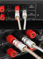 Nakamichi GrubLock Excel Series 24k Gold Plated BFA Banana Plugs, 10-18 AWG |…