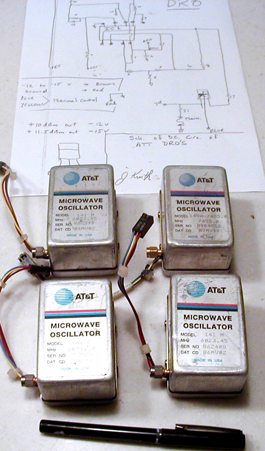 AT&T DRO Microwave Oscillators 6-8 GHz Range, several to choose from! W/Data