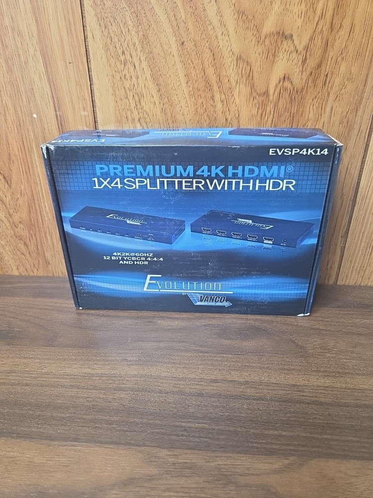 Vanco Evolution EVSP4K14 Premium 4K HDMI 1×4 Splitter New